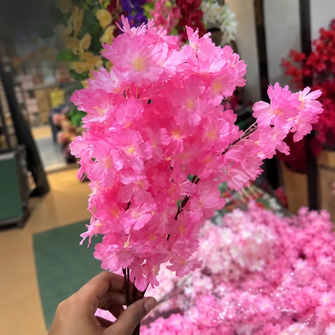 Branches de Cerisier en Fleurs Artificielles — Rose Clair