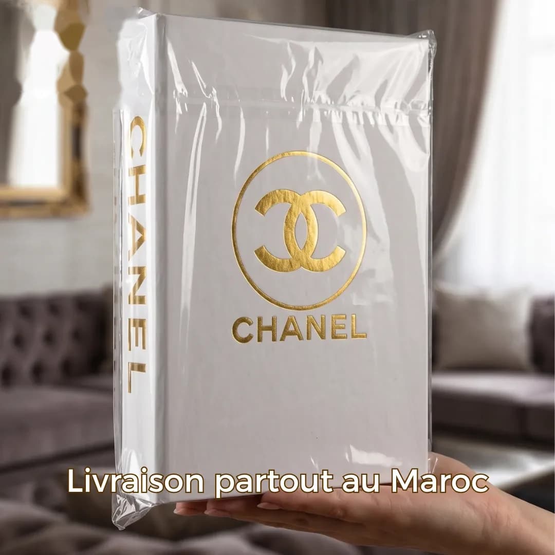 Faux Livre Chanel Blanc Or