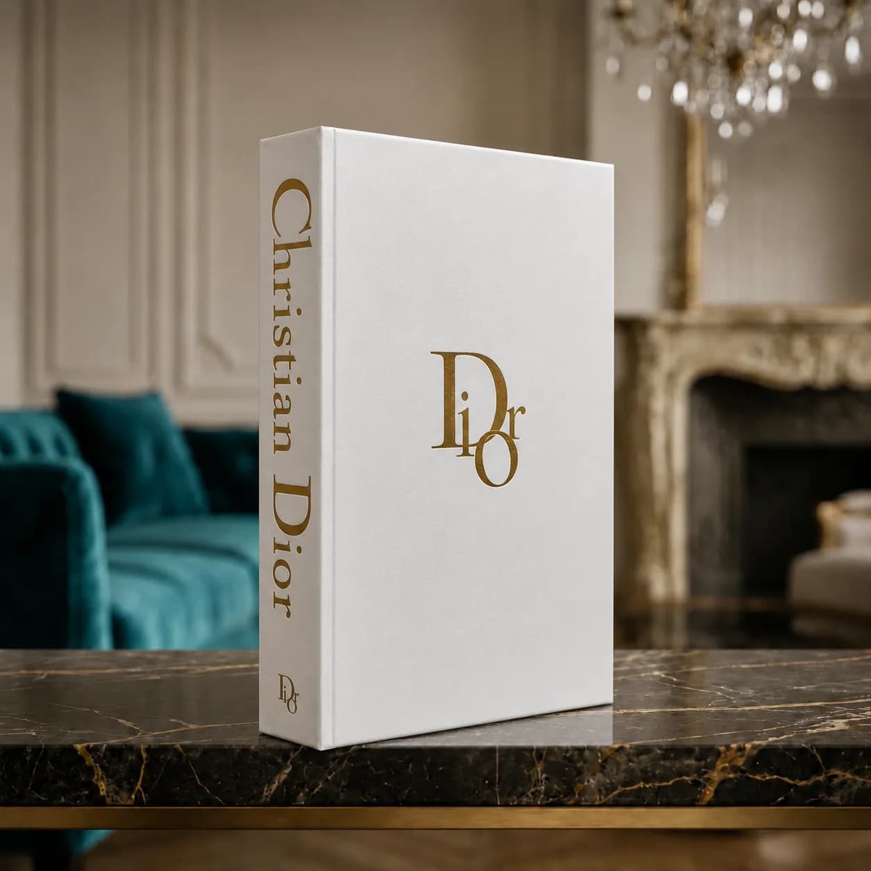 Faux Livre Décoratif Christian Dior — Blanc — Crème