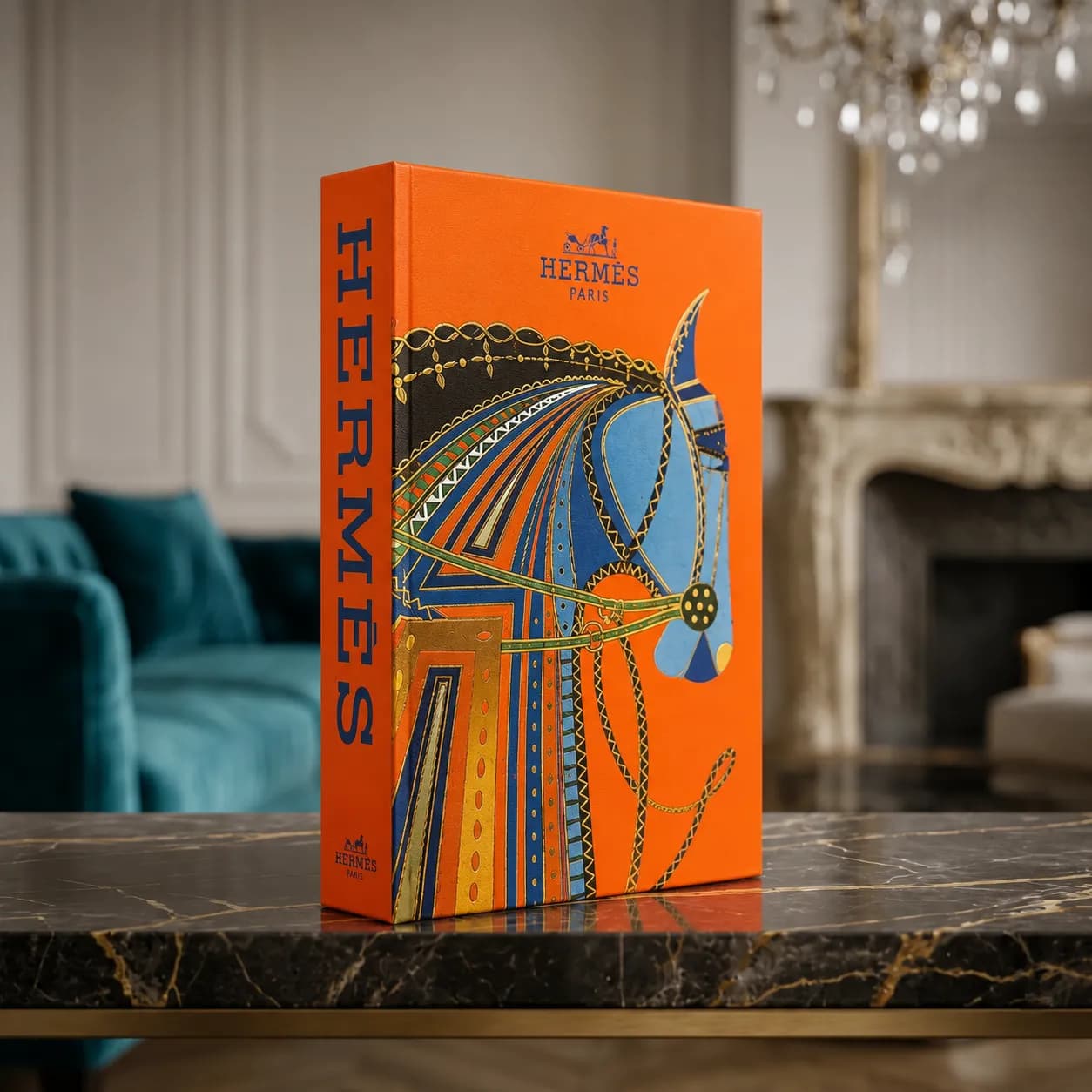 Faux Livre Décoratif Hermès Orange — Orange Hermès