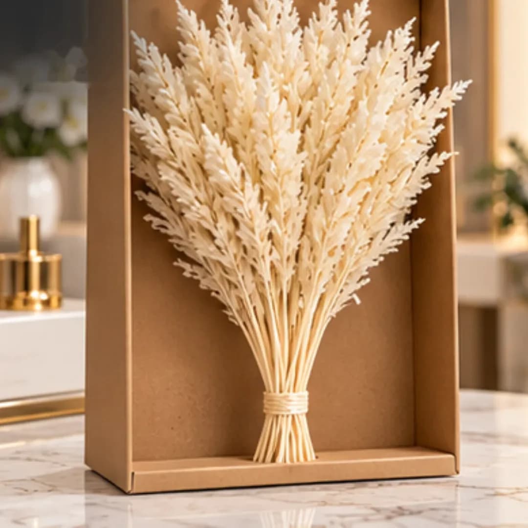 Fleurs Pampa Séchée Naturelle — Beige Naturel