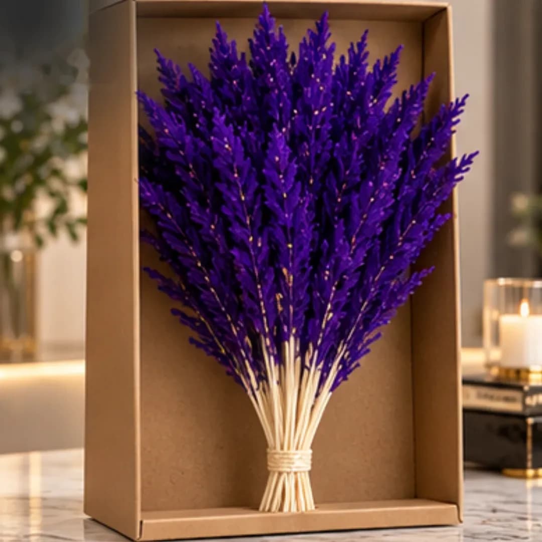 Fleurs Pampa Séchée Naturelle — Violet