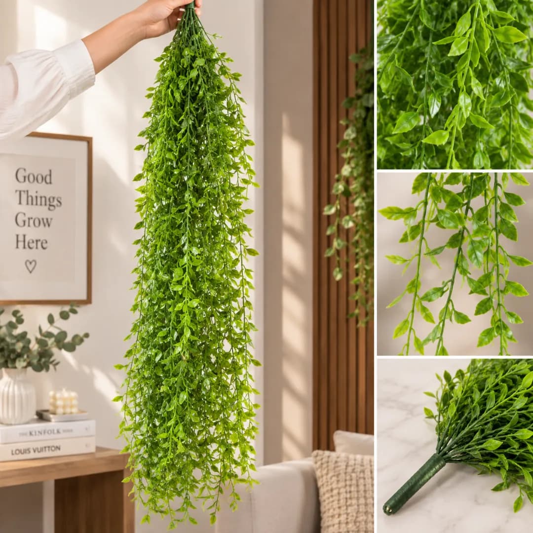 Plante Retombante Artificielle — Feuillage Suspendu — Vert