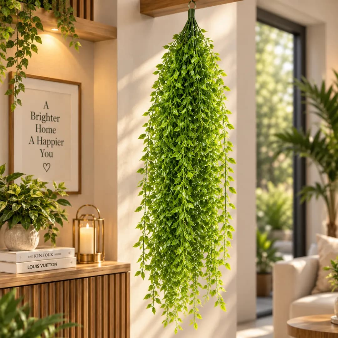 Plante Retombante Artificielle — Feuillage Suspendu — Vert